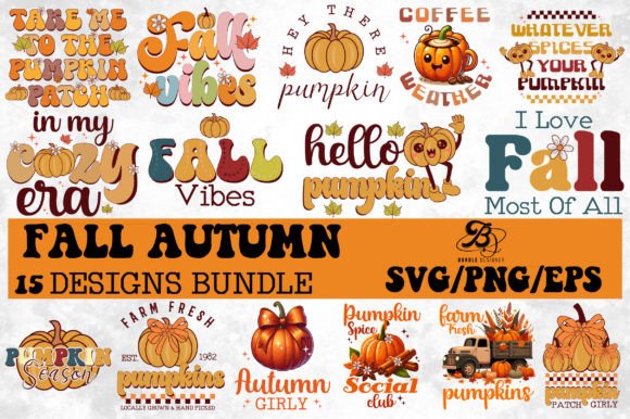 Download Fall AUTUMN SVG PNG Bundle DESIGN - Premium Bundle