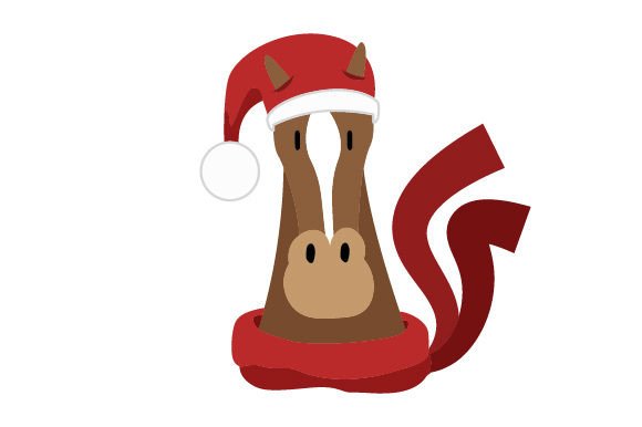Download Horse with a Christmas Hat - Christmas hat Collection
