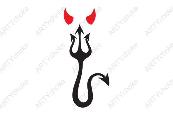 Download Devil Horns Pitchfork Tail. SVG File - Devil Collection