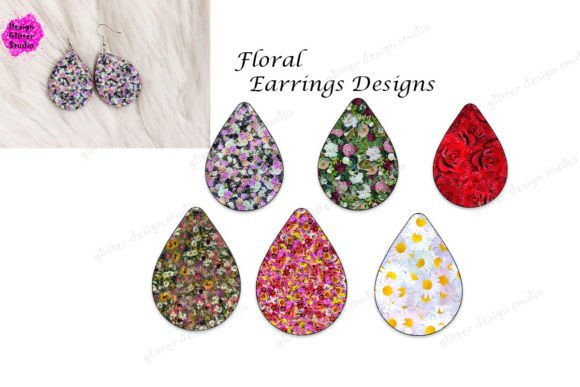 Download Flowers Tear Drop Earrings PNG Design - Earrings png Collection