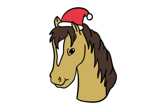 Download Horse with a Christmas Hat - Christmas hat Collection