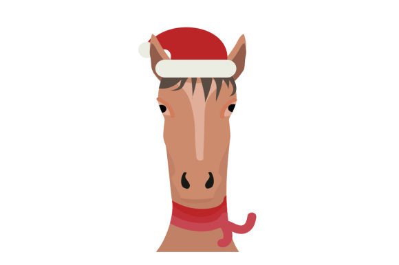 Download Horse with a Christmas Hat - Christmas hat Collection