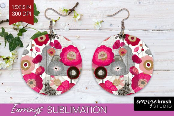 Download Abstract Round Earrings PNG Sublimation - Earrings png Collection