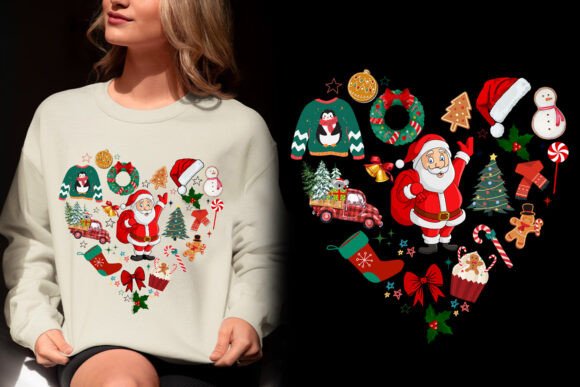 Download Heart Shape Retro Christmas Groovy PNG - Groovy Collection