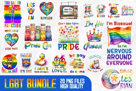 Download LGBT Cute Cartoon Bundle Design - Premium Resources