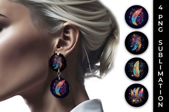 Download Cosmic Feather Tribe - Earrings PNG - Earrings png Collection