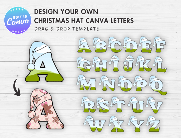 Download Christmas Hat Canva Letters - Christmas hat Collection